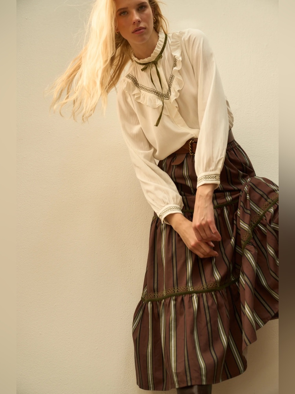 Sonmer Evelyn Skirt Brown
